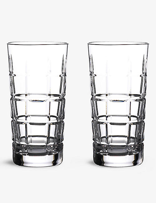 WATERFORD: Gin Journeys Cluin crystal-glass HiBall tumblers set of two