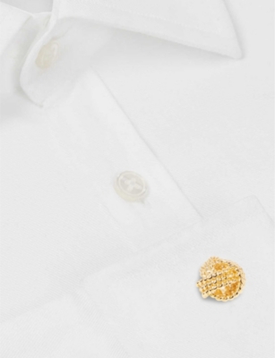TATEOSSIAN: Knot gold-plated cufflinks