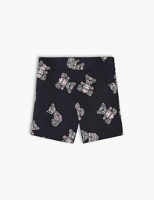 BURBERRY: Thomas Bear graphic-print woven chino shorts 6 months-2 years