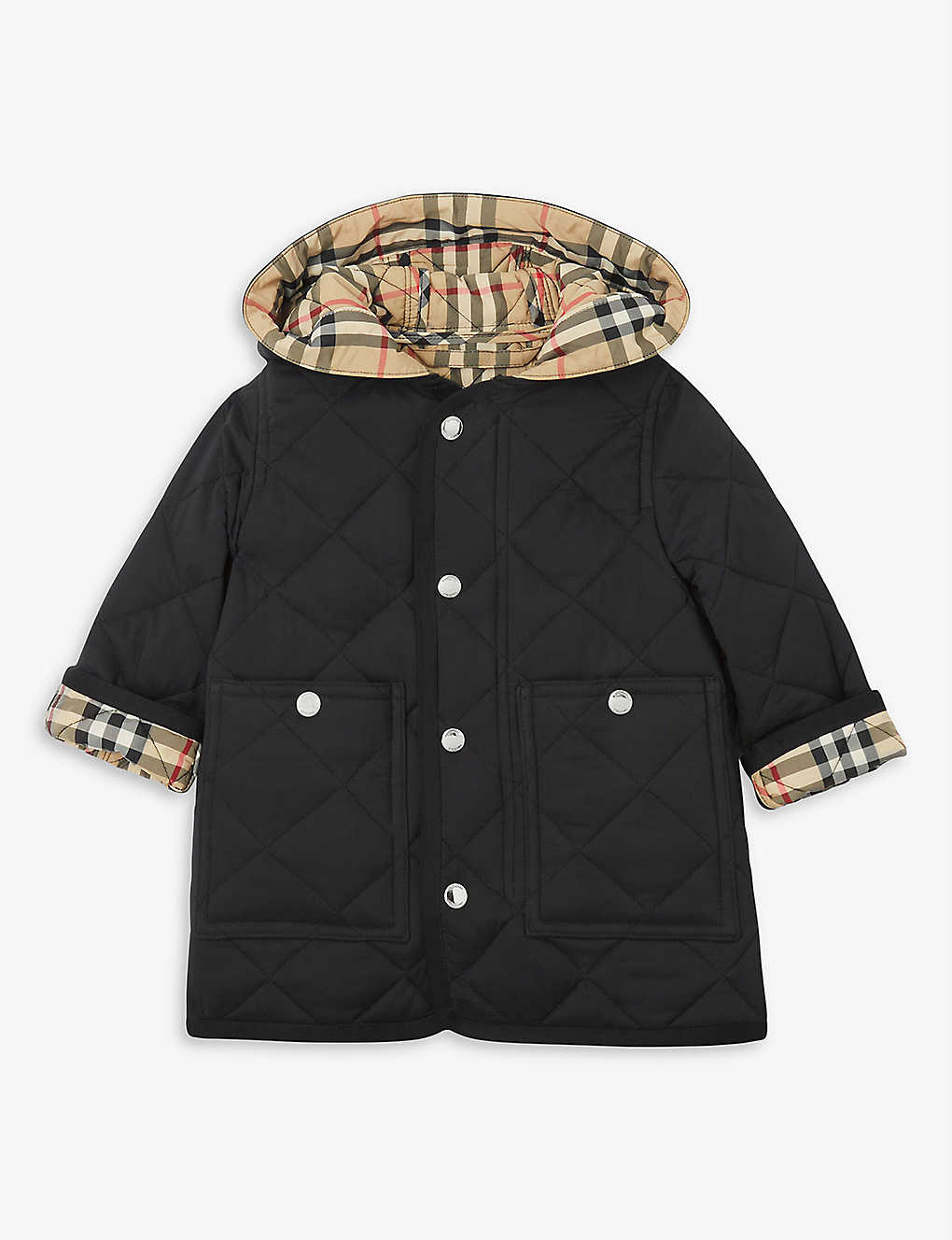 BURBERRY REILLY QUILTED CHECK-LINED SHELL JACKET 6-24 MONTHS,56795500