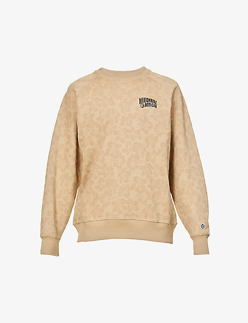BILLIONAIRE BOYS CLUB: Floral-pattern logo-print cotton sweatshirt