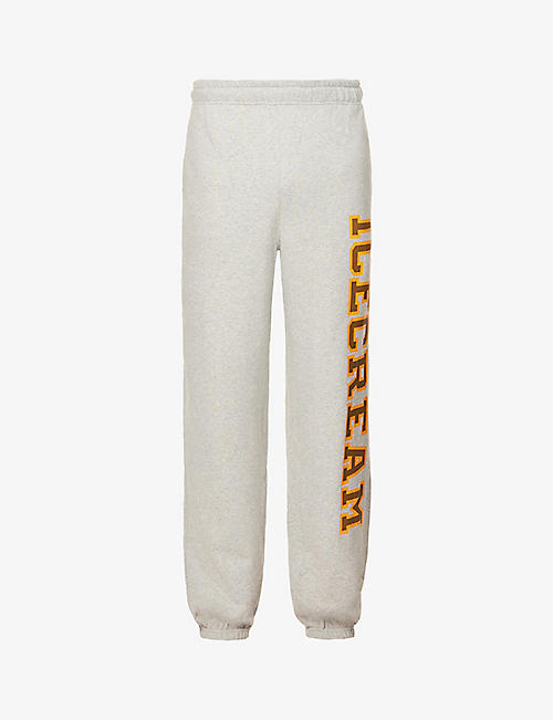 ICECREAM: College logo-print relaxed-fit cotton-jersey jogging bottoms
