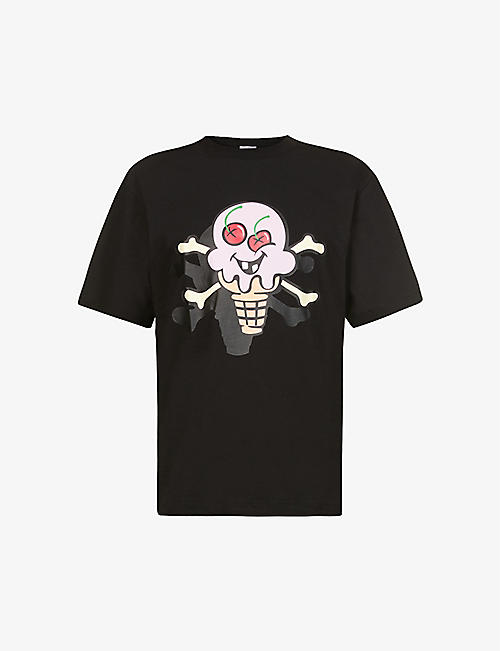 ICECREAM: Cones and Bones brand-print cotton T-shirt