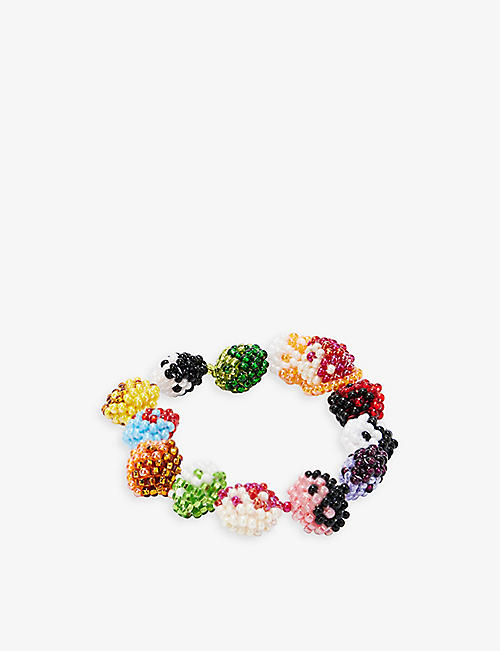 PURA UTZ: Ying Yang glass bead bracelet