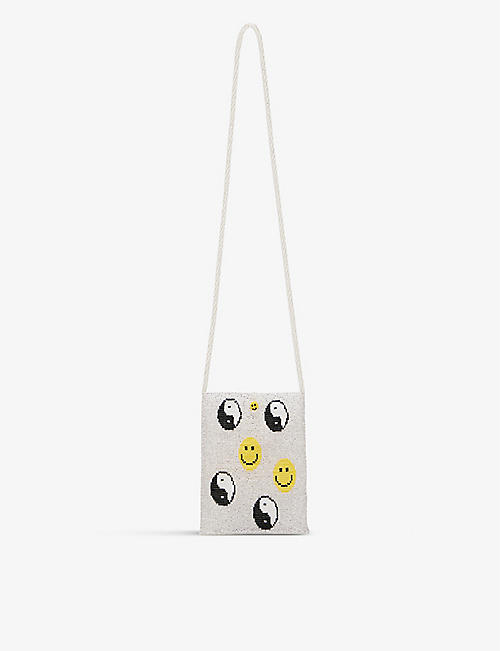 PURA UTZ: Smiley glass cross-body phone bag