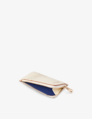 Aspinal Of London Womens Ivory Continental Small Leather Coin Purse In Ivory