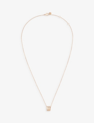 CHAUMET: Bee de Chaumet 18ct rose-gold and 0.18ct brilliant-cut diamond pendant necklace