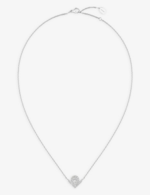 CHAUMET: Joséphine Aigrette 18ct white-gold and 0.44ct brilliant- and pear-cut diamonds pendant necklace 