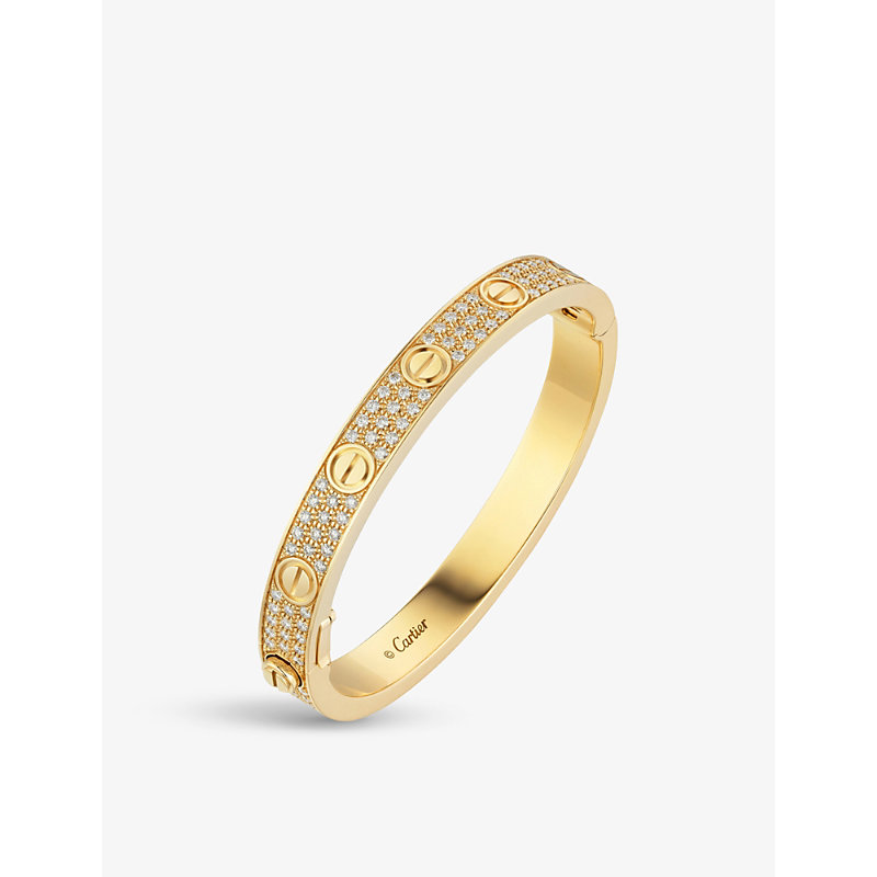 Cartier Womens Yellow Gold Love 18ct Yellow-gold And 204 Brilliant-cut Diamond Bracelet