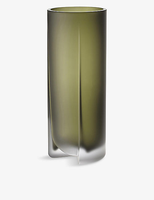 IITTALA: Kuru frosted glass vase 25.5cm