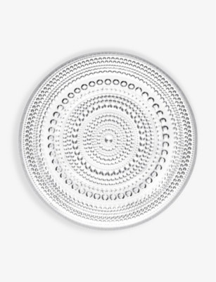 IITTALA: Kastehelmi round glass plate 17cm
