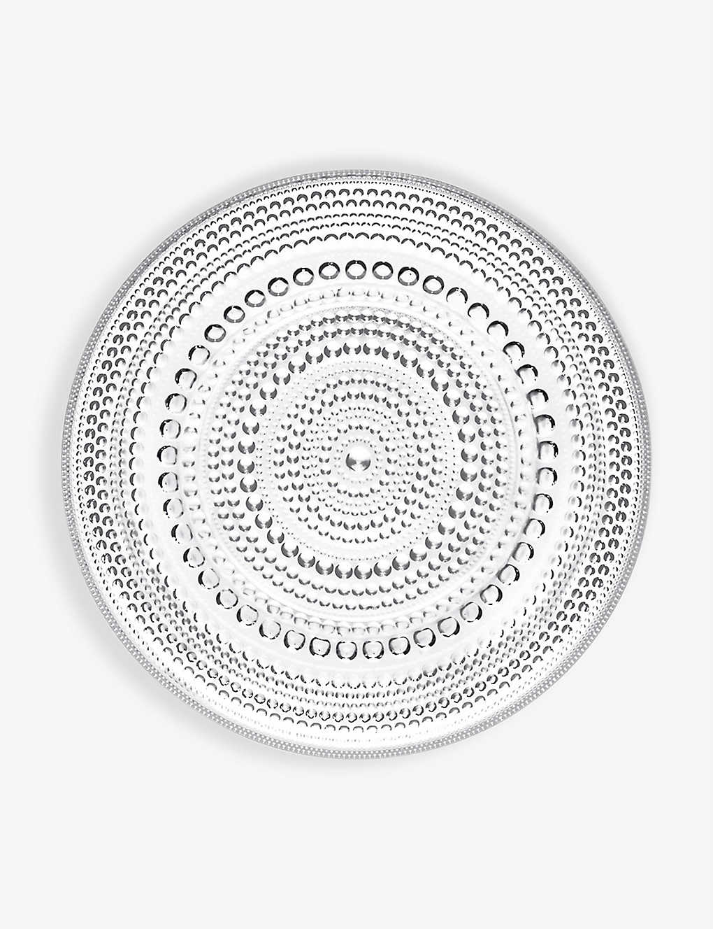 Iittala Kastehelmi Round Glass Plate 17cm