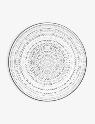 Iittala Kastehelmi Glass Plate 31.5cm