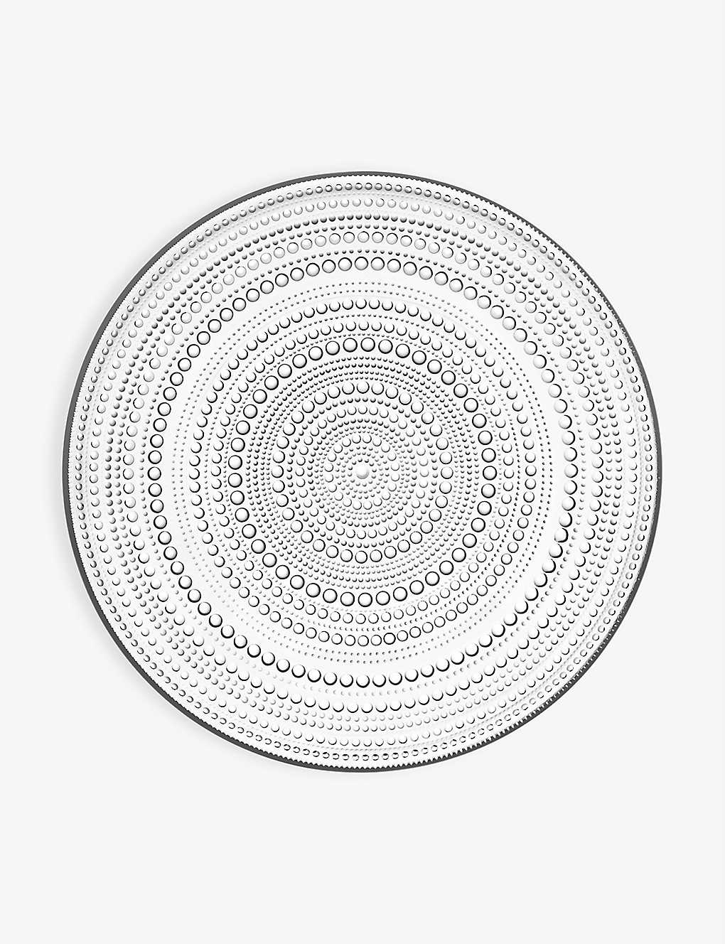 Iittala Kastehelmi Glass Plate 31.5cm