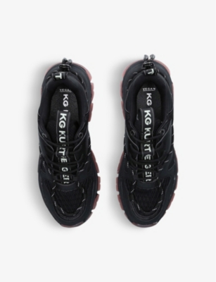 KG KURT GEIGER: Limitless chunky-soled vegan-leather and mesh trainers