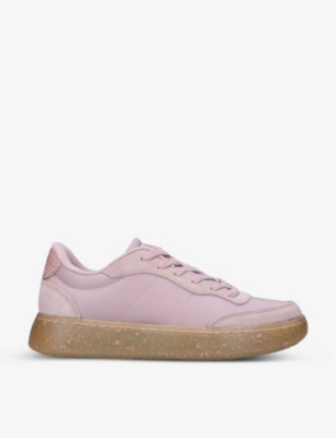 Woden May Low-top Faux-leather Trainers In Pale Pink