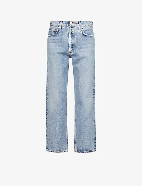 AGOLDE: Wyman straight-leg low-rise organic-denim jeans