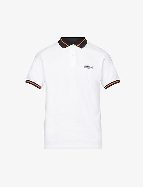 BARBOUR INTERNATIONAL: Wipeout contrast-trims tailored-fit cotton polo shirt