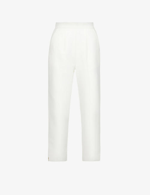 LAVISH ALICE: High-rise tapered woven trousers