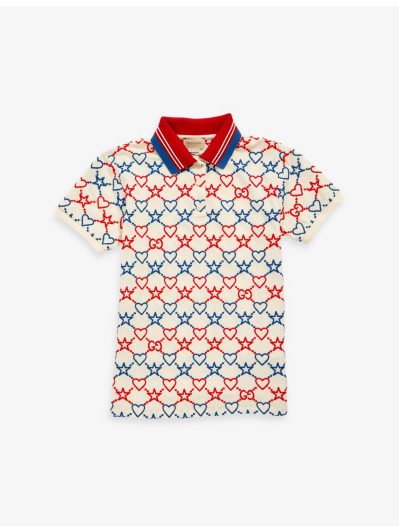 Gucci Cotton Monogram Polo Shirt