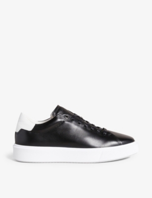 Ted Baker Breyon Chunky-sole Leather Trainers In Black