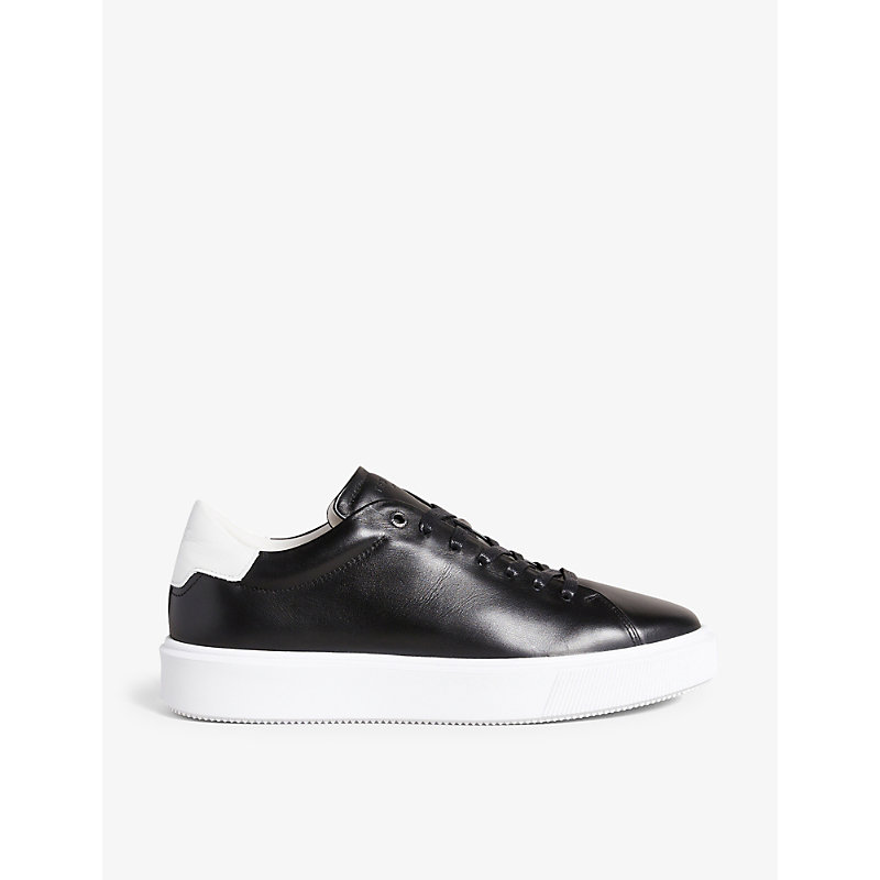 Ted Baker Breyon Chunky-sole Leather Trainers In Black