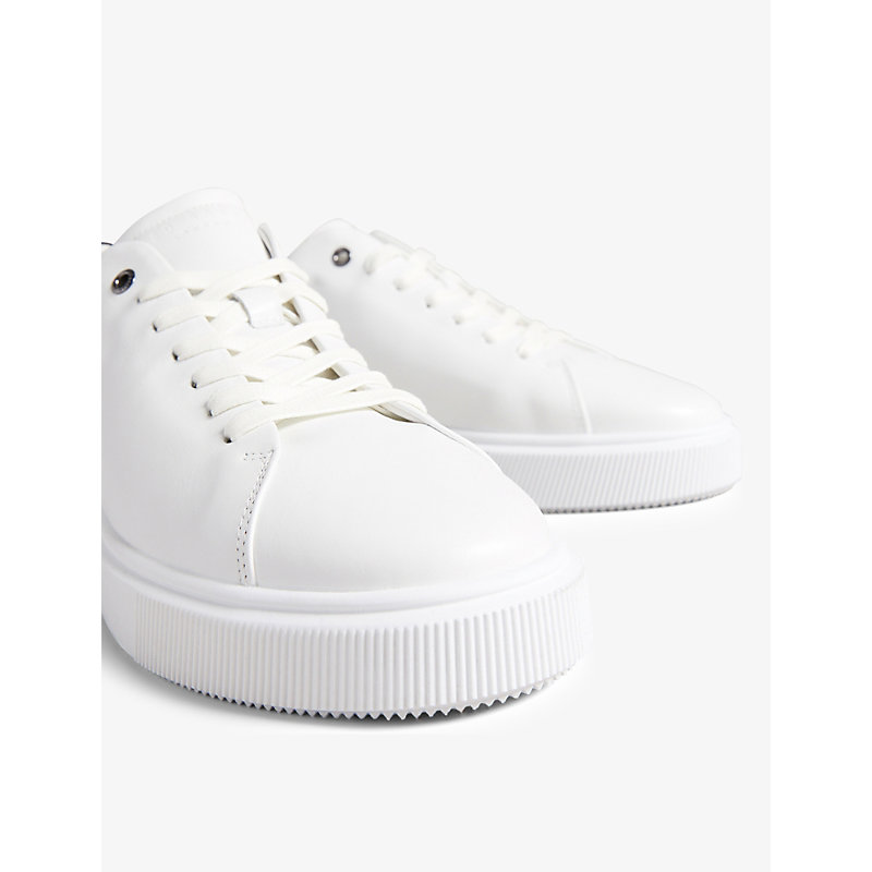 Shop Ted Baker Breyon Chunky-sole Leather Trainers In White