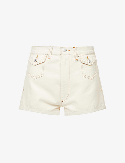 RE/DONE: High-rise denim shorts