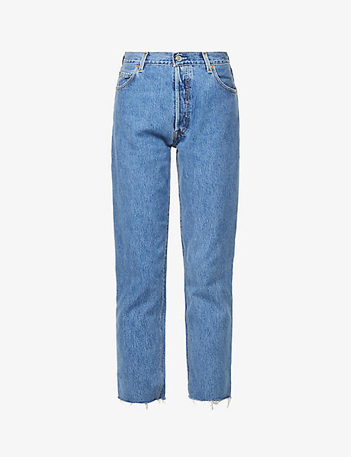 RE/DONE: Stove Pipe straight-leg high-rise jeans