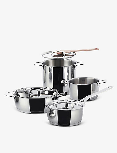 ALESSI: Pots&Pans 7-piece stainless steel kitchen set