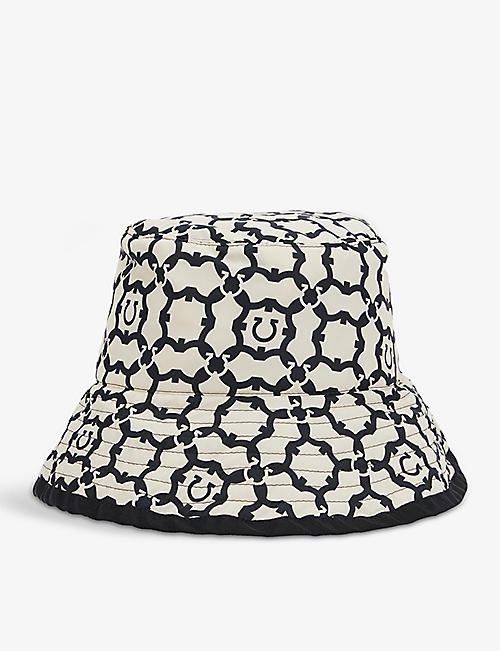 SALVATORE FERRAGAMO：徽标刺绣梭织渔夫帽