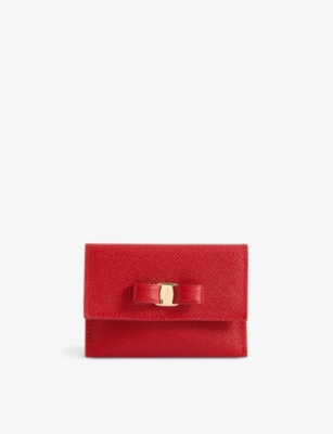 SALVATORE FERRAGAMO Vara leather card holder