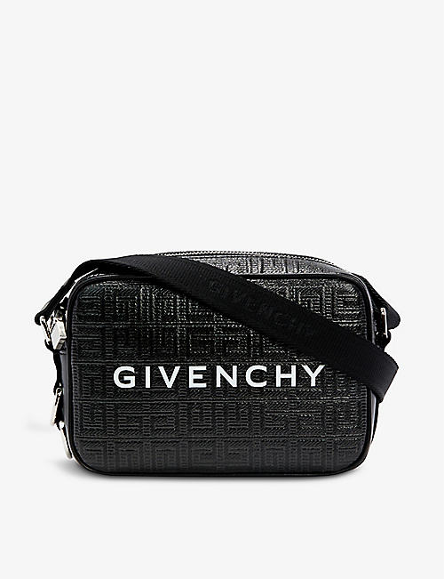 GIVENCHY: Logo-print faux-leather crossbody bag