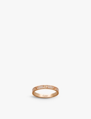 CARTIER: LOVE 18ct rose-gold and 72 brilliant-cut diamond ring