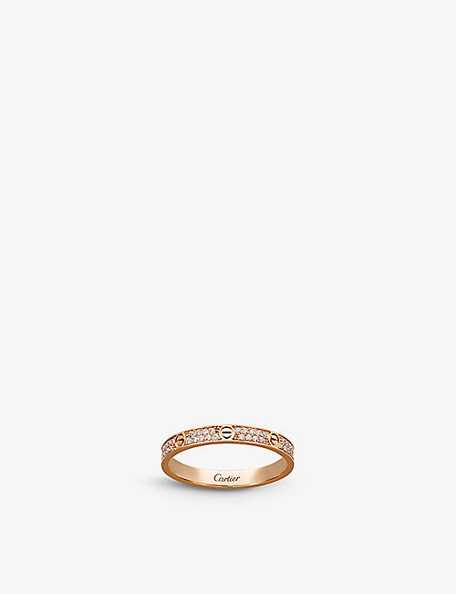 CARTIER: LOVE 18ct rose-gold and 72 brilliant-cut diamond ring