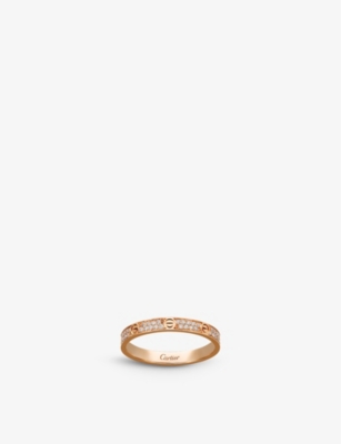 Cartier Womens Rose Gold Love 18ct Rose-gold And 72 Brilliant-cut Diamond Ring