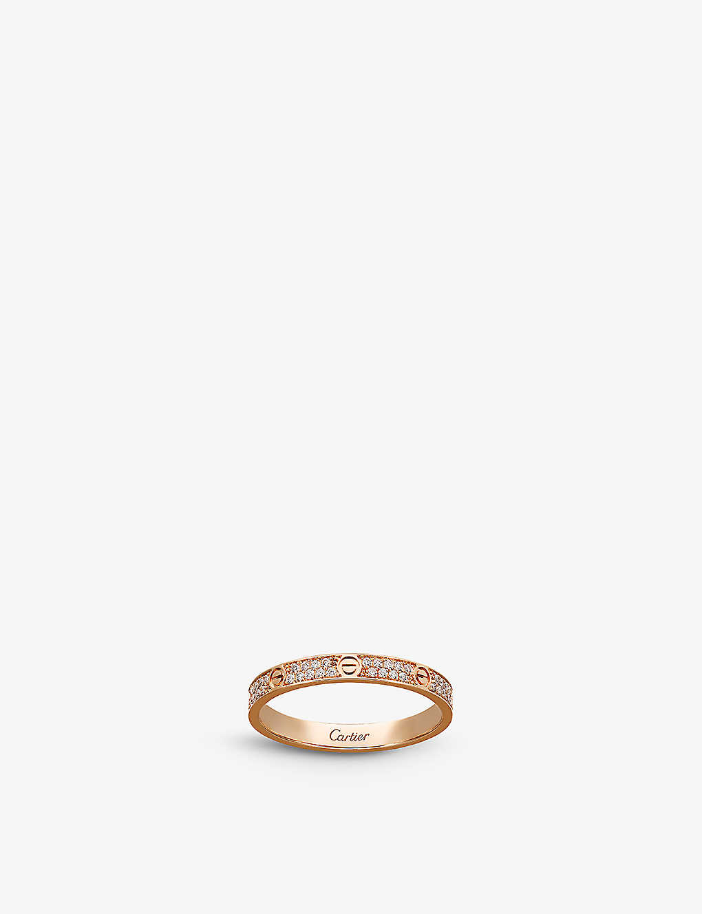 Cartier Womens Rose Gold Love 18ct Rose-gold And 72 Brilliant-cut Diamond Ring