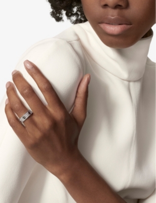CARTIER: LOVE 18ct white-gold ceramic and 66 brilliant-cut diamond ring