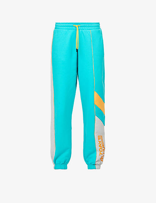 7 DAYS ACTIVE: Malone tapered-leg high-rise recycled polyester, recycled cotton and cotton-blend jogging bottoms