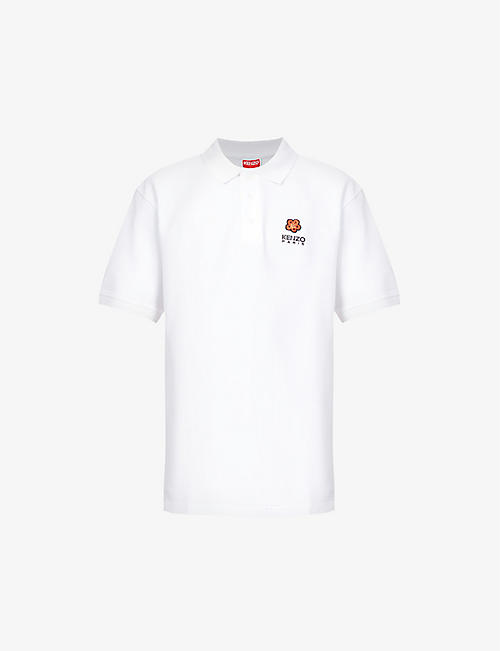 KENZO: Crest logo-embroidered cotton-piqué polo shirt