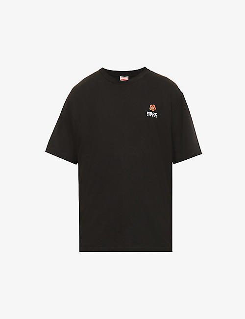 KENZO: Crest logo-embroidered cotton-jersey T-shirt