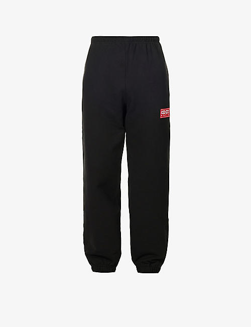 KENZO: Logo-embroidered relaxed-fit stretch-cotton jogging bottoms