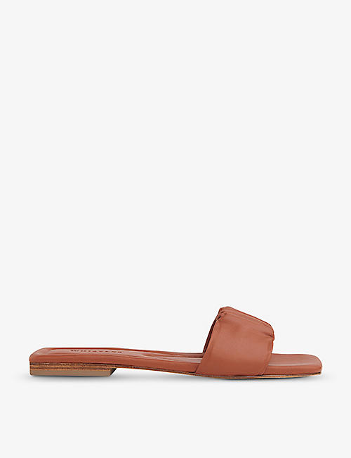 WHISTLES: Marla ruched leather sandals