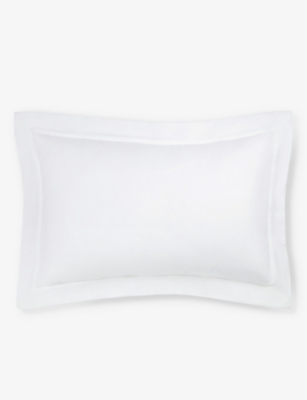 The White Company Velvet Touch Standard Brushed-cotton Oxford Pillow Case White