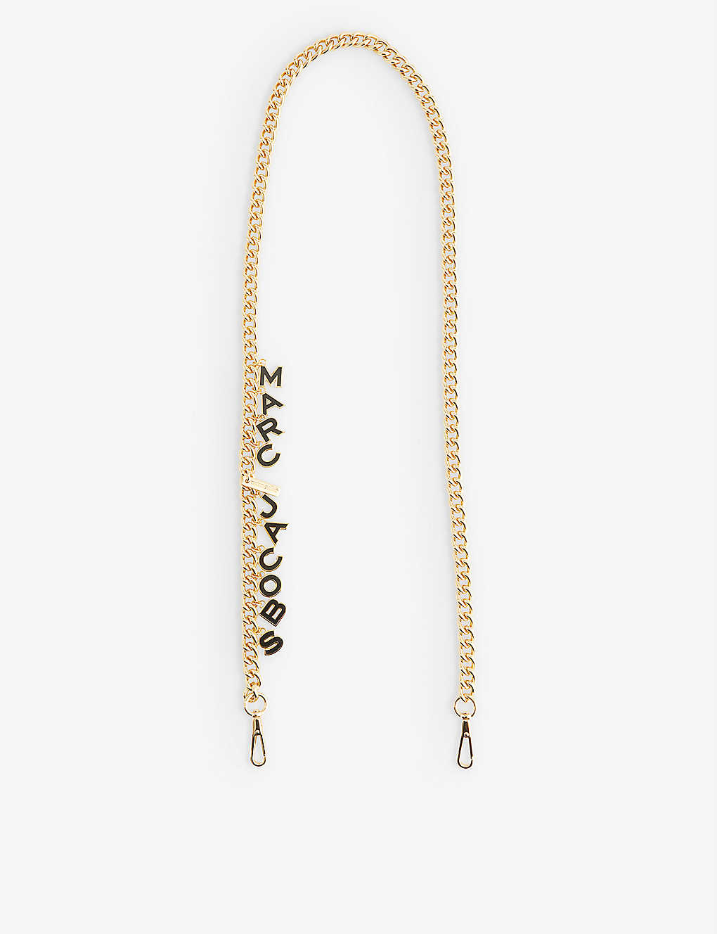 MARC JACOBS MARC JACOBS GOLD CHARM-EMBELLISHED METAL CHAIN STRAP,56893442