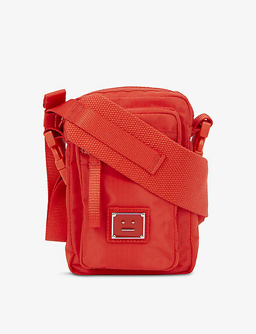 ACNE STUDIOS: Arvel face-patch recycled-polyester cross-body bag