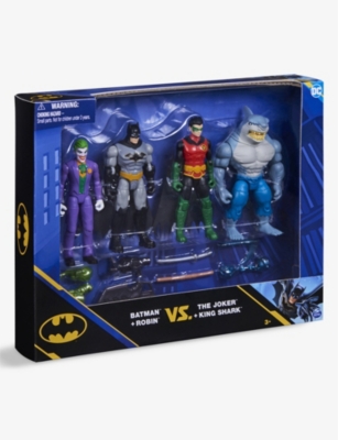 DC COMICS: DC Batman and Robin Vs. The Joker and King Shark toy figure set