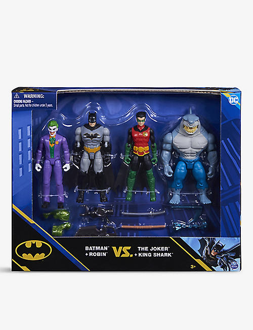 BATMAN：DC Batman和 Robin Vs. 小丑+鲨鱼王玩偶套装