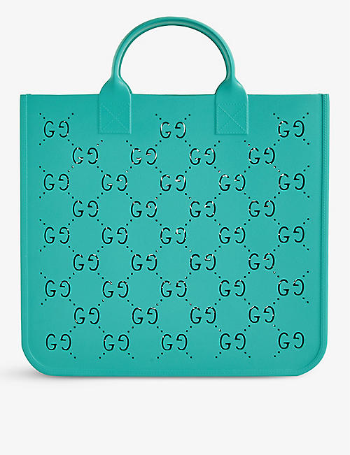 GUCCI: GG perforated rubber tote bag