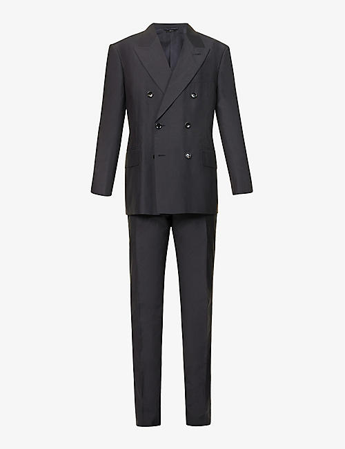 TOM FORD: Cooper peak-lapel regular-fit silk, linen and wool-blend suit